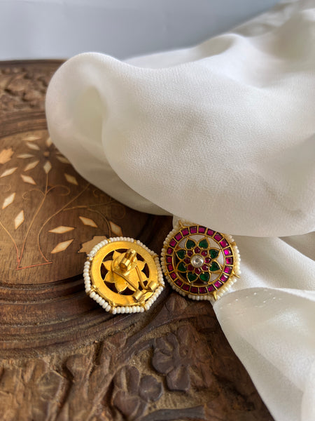 Kundan chakra studs