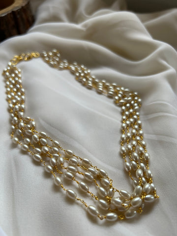 Faux rice Pearl maala