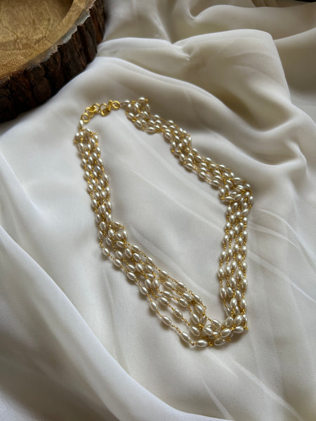 Faux rice Pearl maala