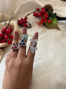 3 stone adjustable ring