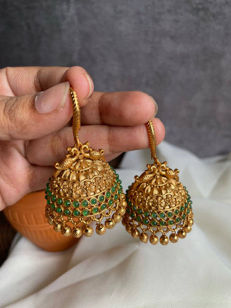 Jumbo Traditional Hook jhumkas - Design A