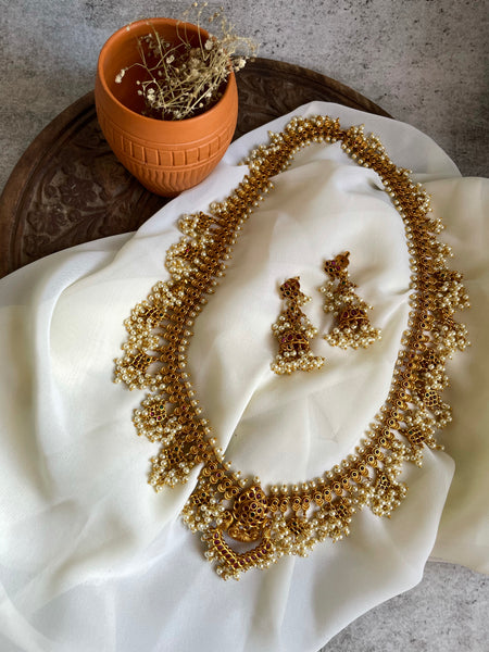 Bridal guttapusalu with jhumkas