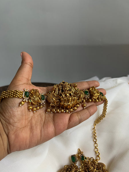 Nagas Lakshmy premium temple choker with earrings