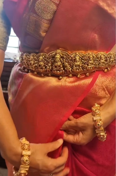 Antique Nagas Lakshmi intricate hip belt