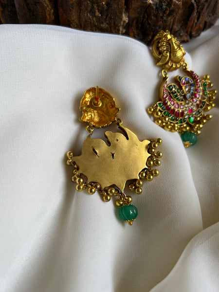Nagas peacock Kundan Chaandbalis