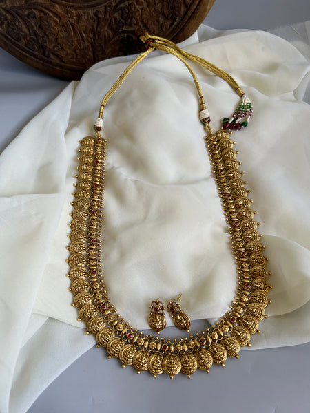 Lakshmi Coin bridal necklace with studs