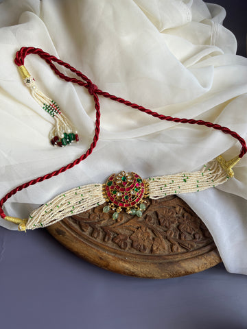 Kundan vintage pendant peake choker