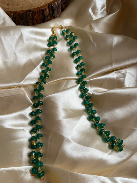 Plain pumpkin bead Maala for pendants