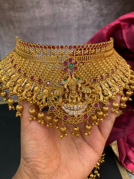 Kemp Lakshmi bridal full neck choker