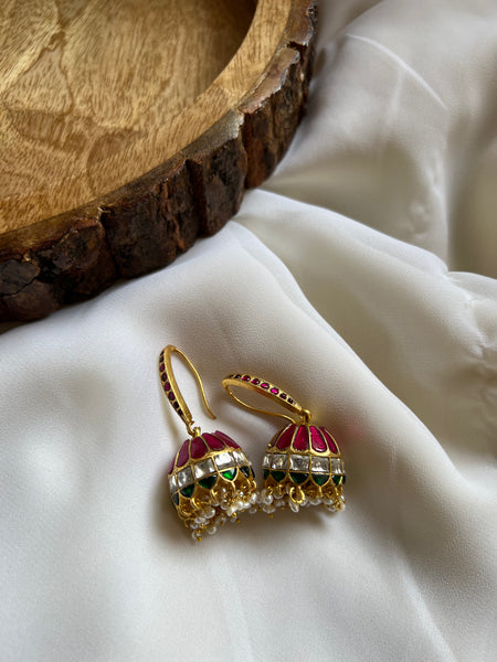 Kundan hook Jhumkas
