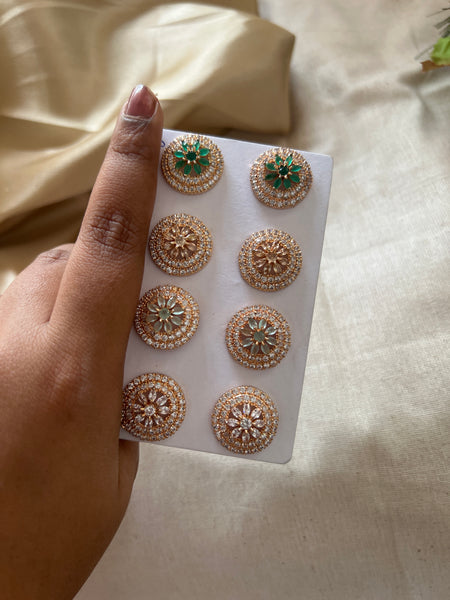 Rose gold flower studs