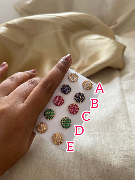 Stone round studs
