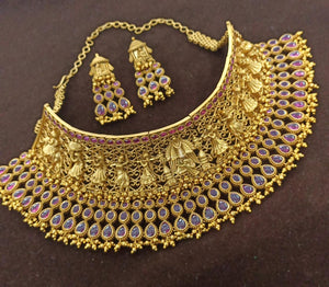 Vivaha- full neck choker with earrings