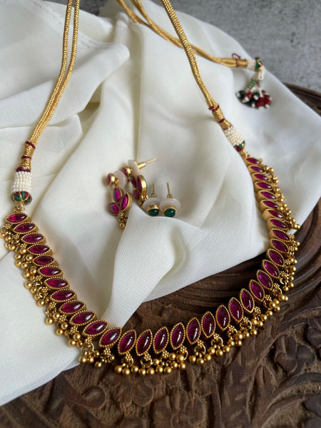 Reversible Kemp necklace with studs
