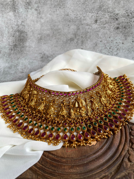 Vivaha- full neck choker with earrings