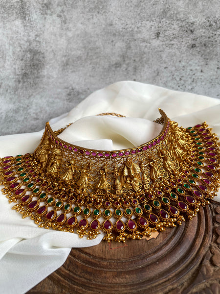 Vivaha- full neck choker with earrings