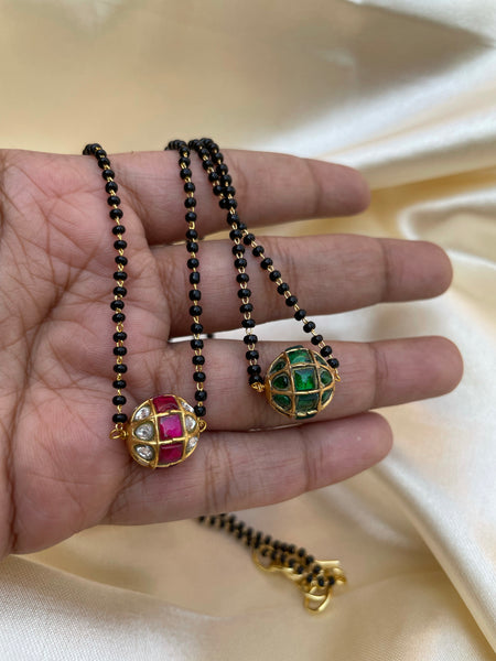 Kundan sphere mangalsutra