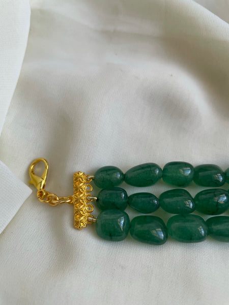 Chunky bead emerald choker