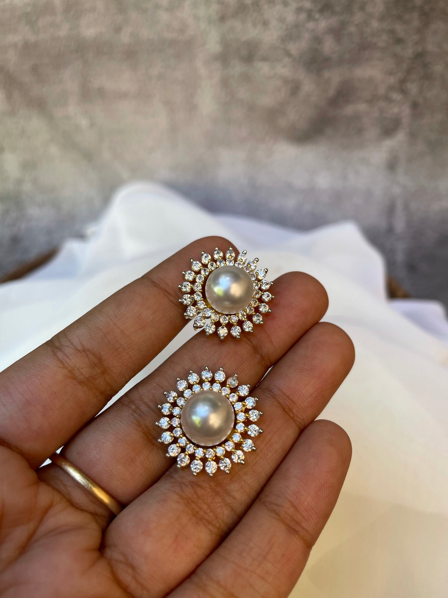 Jumbo on sale pearl earrings
