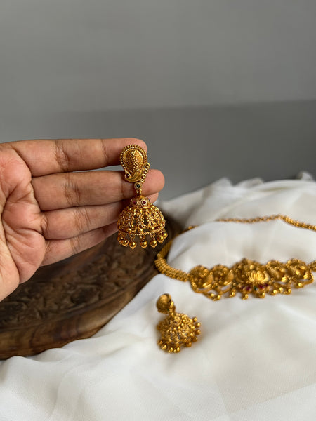 Kemp Lakshmi necklace with Jhumkas