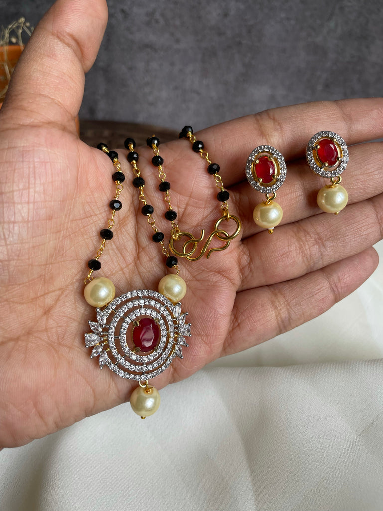 Ad stone mangalsutra sales
