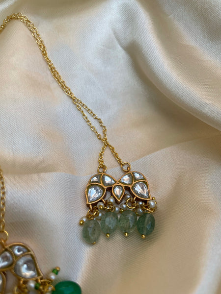 Kundan wing pendant maala