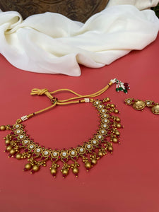 Antique Kundan necklace with ruby beads