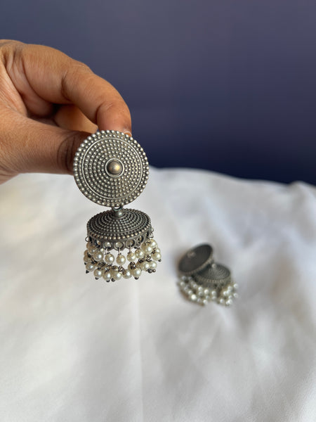 Chakra dotted Jhumkas