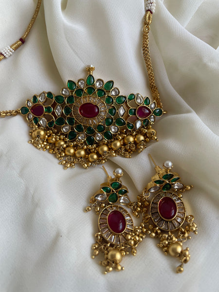 Kemp Jadau like choker with earrings
