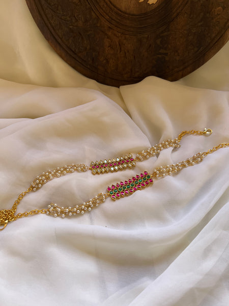 Delicate Kundan Pearl choker