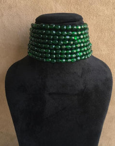 Emerald full neck choker - Komal Pandey inspired