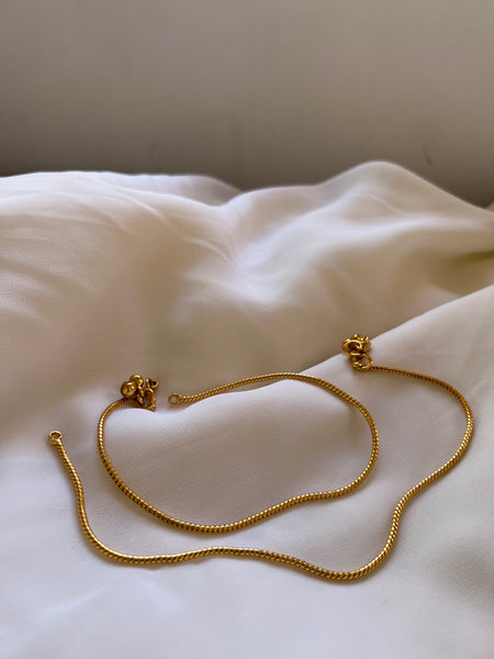 Gold like anklets