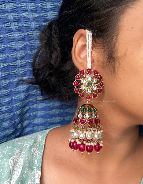 Kundan double layer Jhumkas