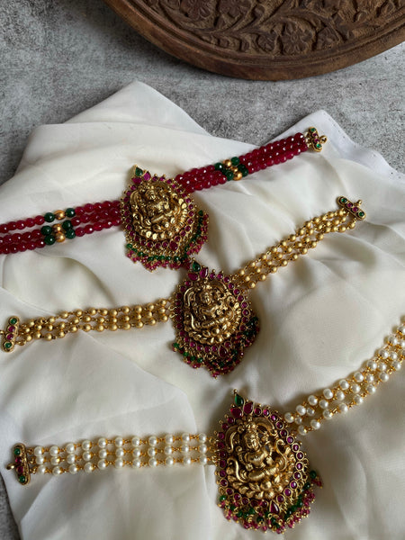 Nagas Lakshmi bead choker with studs
