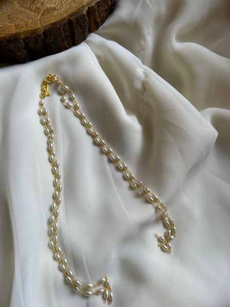 Faux rice Pearl maala