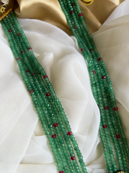 Victorian style Haram with studs in rhodium finish