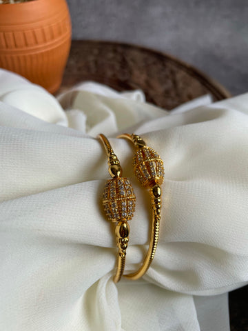 Oval stone sphere Bangles