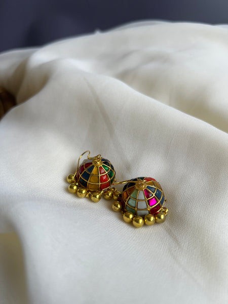 Kundan mini hook Jhumkas