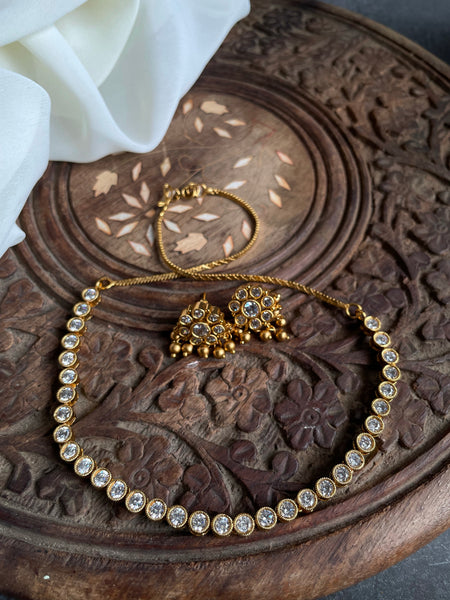 Single layer Kemp attigai with studs - Design A