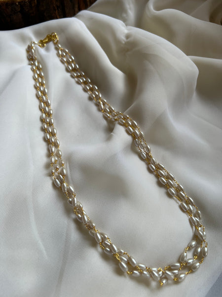 Faux rice Pearl maala