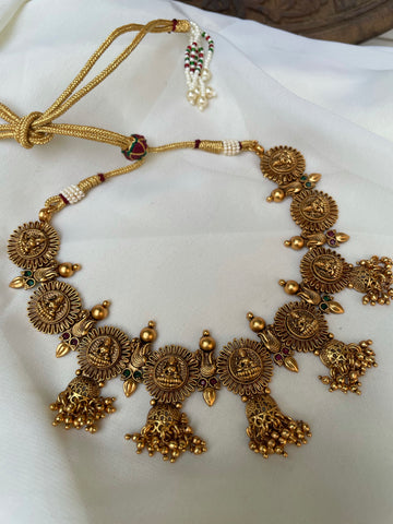 Lakshmi Jhumka necklace with earrings