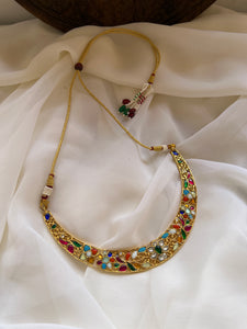 Kundan floral hasli - new design and color