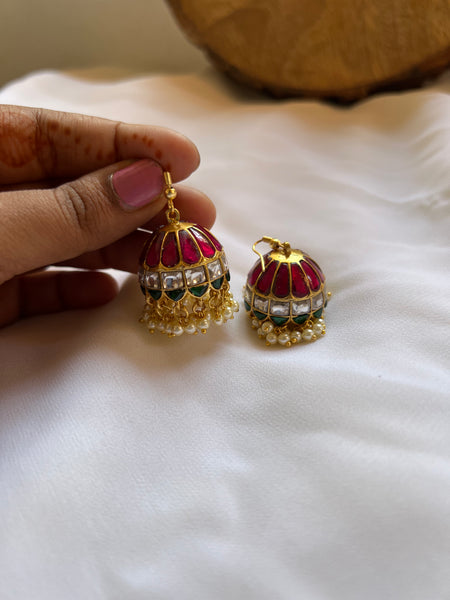 Kundan hook Jhumkas