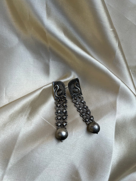 Peacock jaali earrings