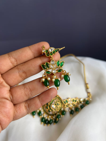 Kemp Annam choker with parrot studs