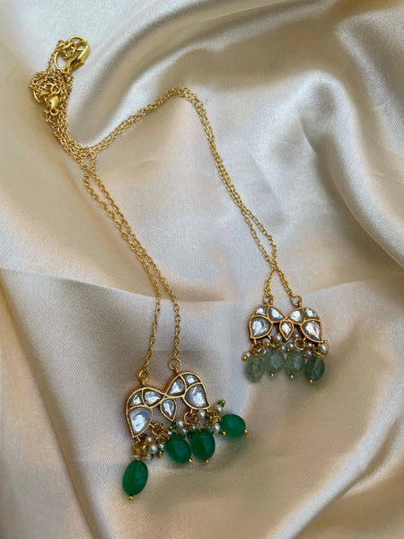 Kundan wing pendant maala