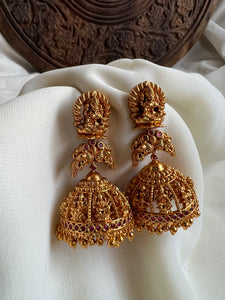 Bridal Lakshmi cutwork Jhumkas