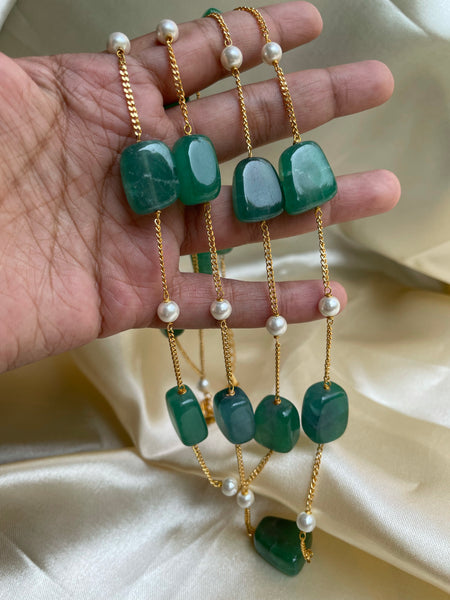 2 layer jumbo bead necklace