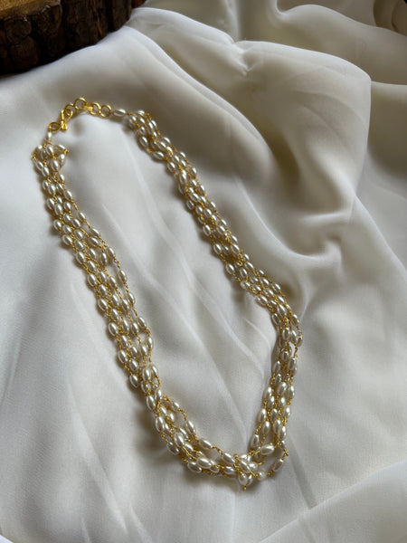 Faux rice Pearl maala