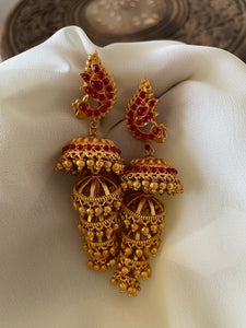 Vintage layered jhumkas - III